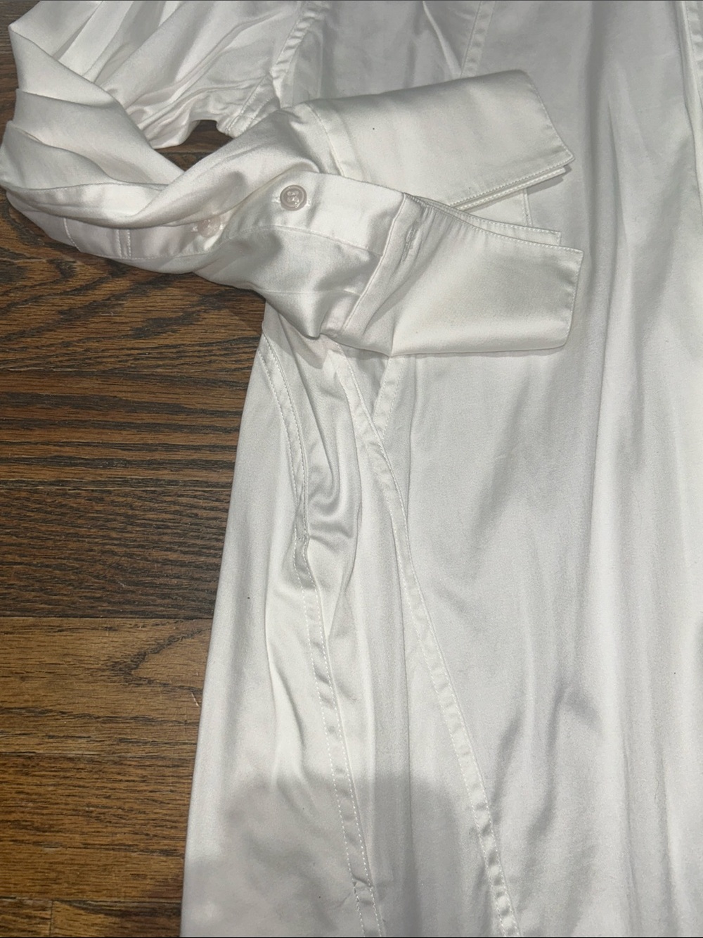 Soft Surroundings White Long-Sleeve Button Front Shirt - Picture 9 of 9